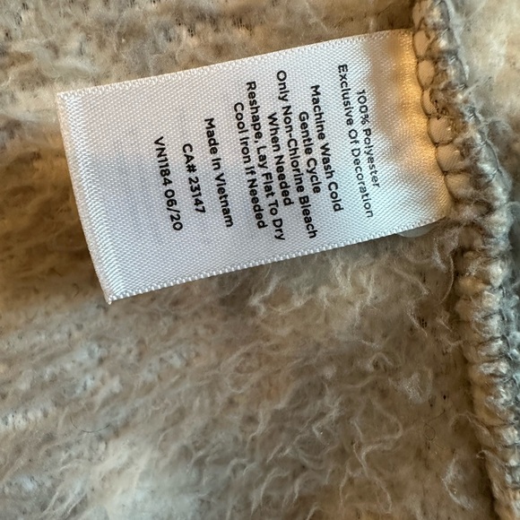 Talbots Gray Polka Dot Sherpa Jacket, Size SP Women - Picture 9 of 10